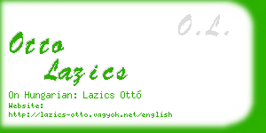 otto lazics business card